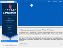 Tablet Screenshot of bharatcorporation.com